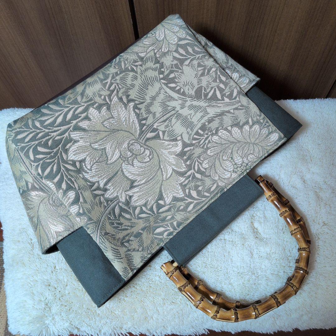 ウィリアムモリス川島織物ハンドメイドトートバッグ　クリサンティマム