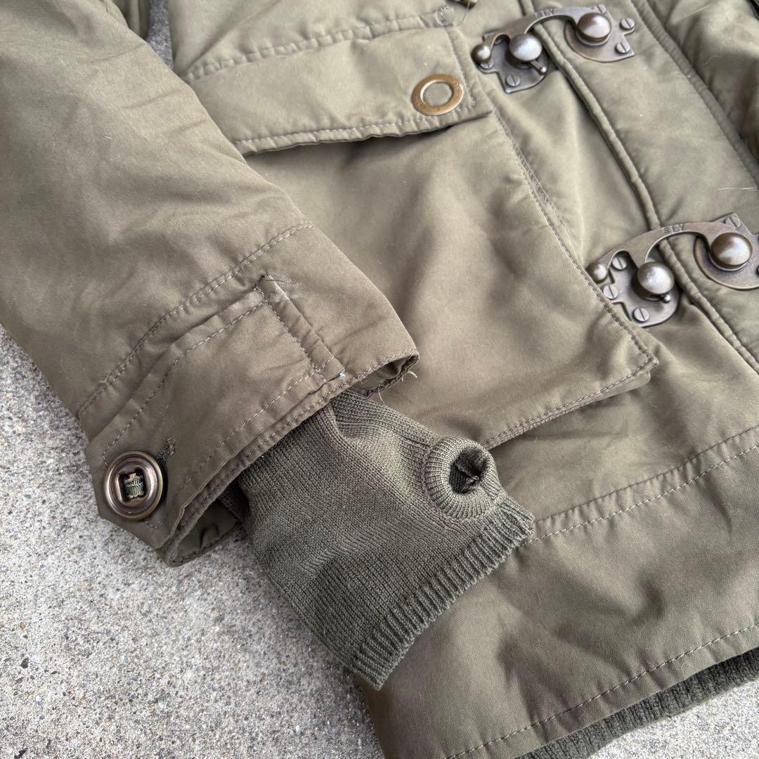 平成ギャル y2k グランジ ファー付 モッズコート ダークコア メタルギミック