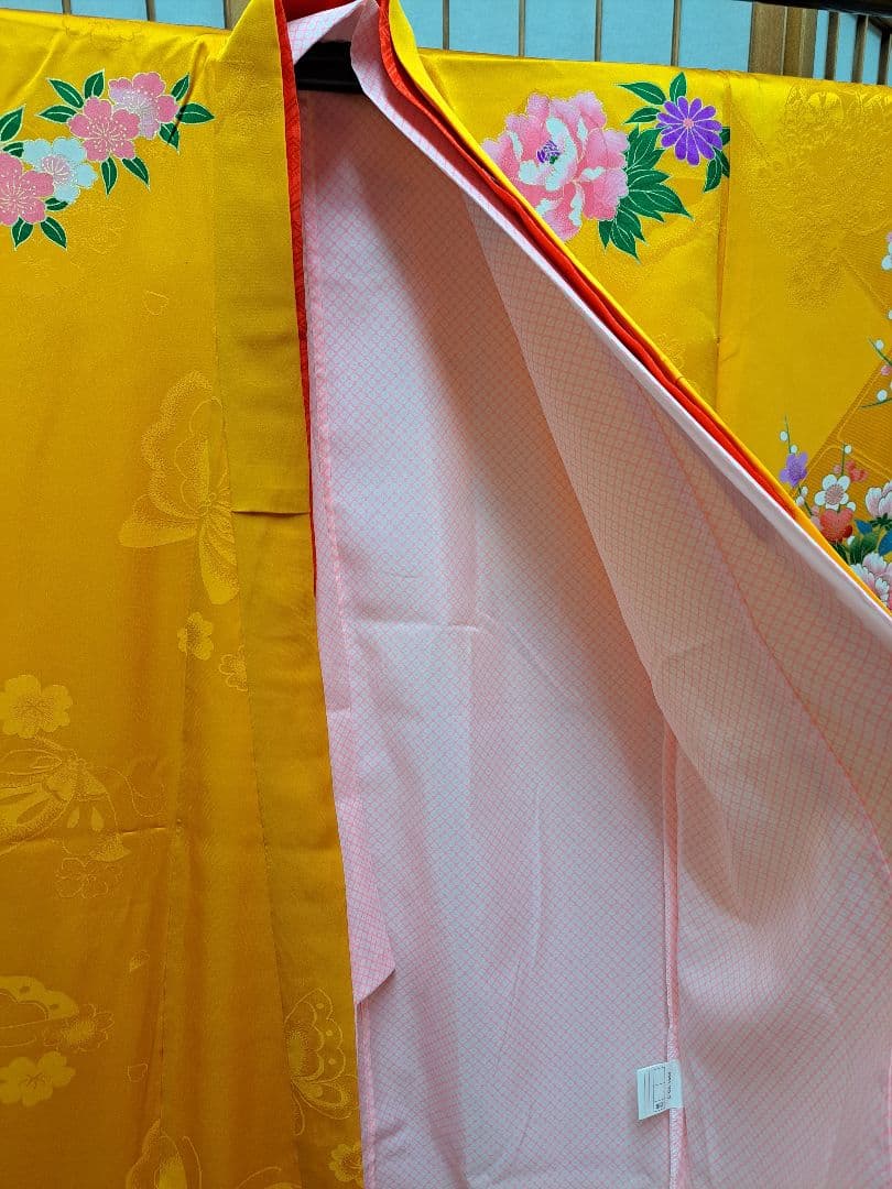 【正絹】七五三 ７歳　四ツ身　長襦袢・重ね襟付き★新品未使用★匿名配送★