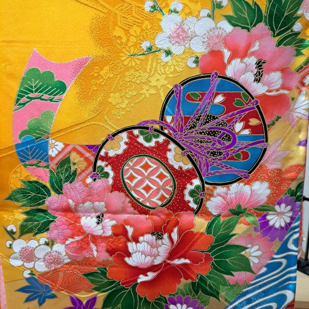 【正絹】七五三 ７歳　四ツ身　長襦袢・重ね襟付き★新品未使用★匿名配送★