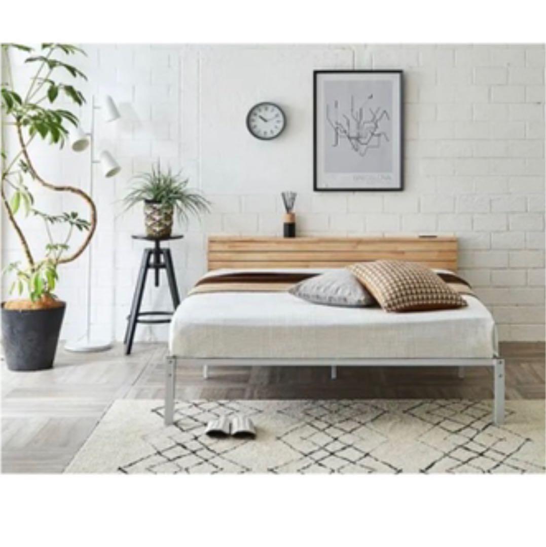 【好評】【ダブル】ヴィンテージ風 アイアンベッドフレーム