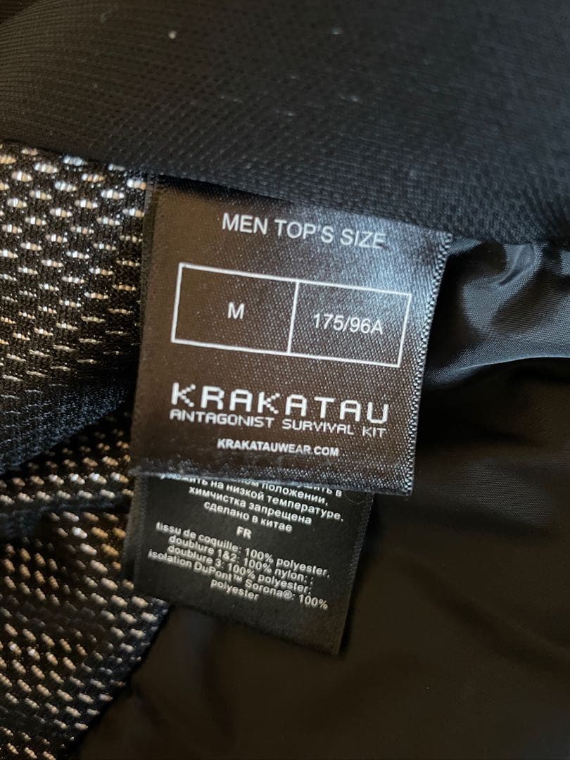 KRAKATAU 黒 ナイロンジャケット ロング丈 Mサイズ　ユニセックス