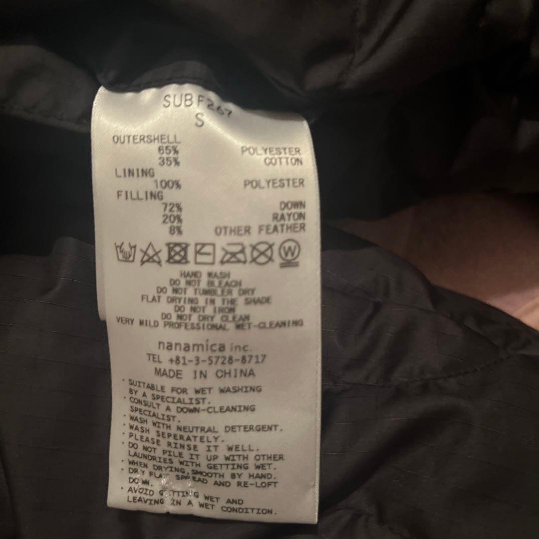 美品　nanamica ナナミカ　リバーシブルダウンコート
