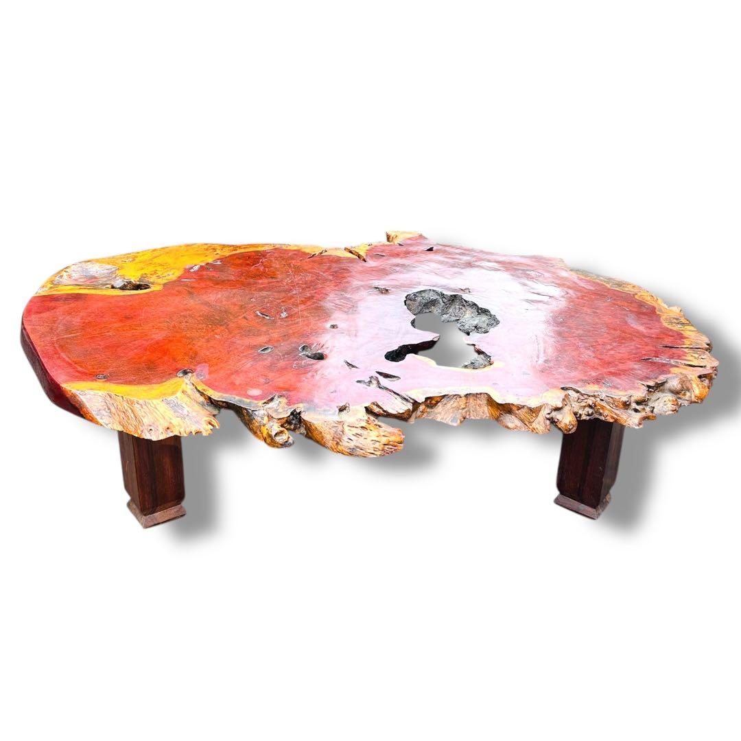 【超特価品】特大 高級 花梨 座卓 一枚板 天然木 ローテーブル 古民家