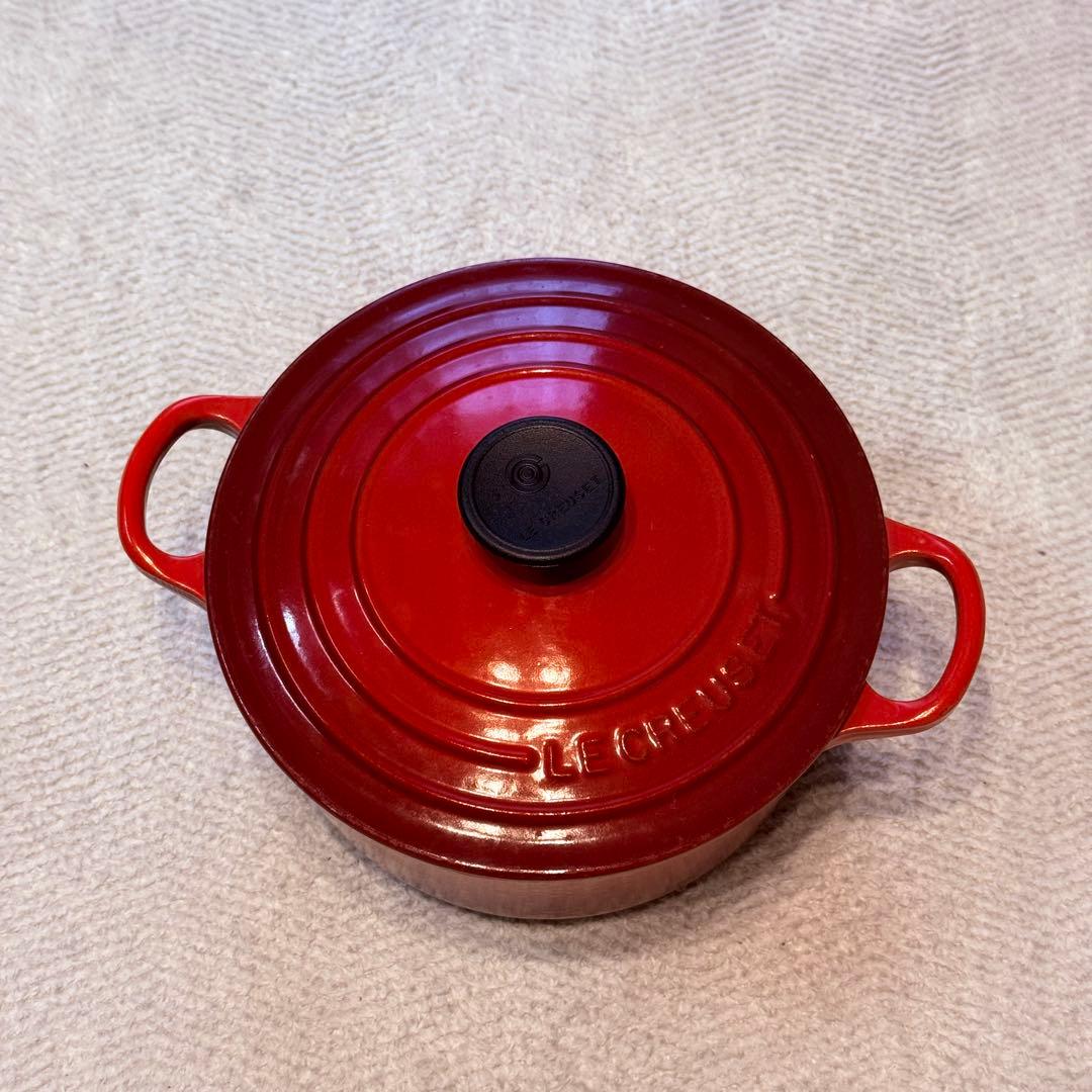 Le Creuset ルクルーゼ 赤 両手鍋 蓋付き