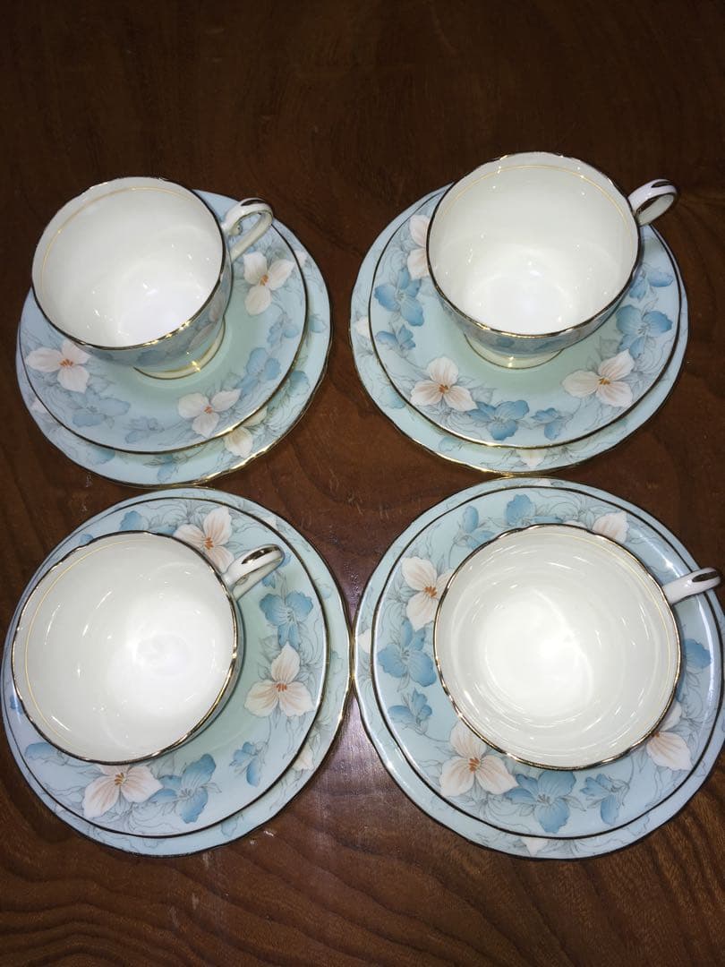 Aynsley エインズレイ 4客 アンティーク ティーカップ トリオ！