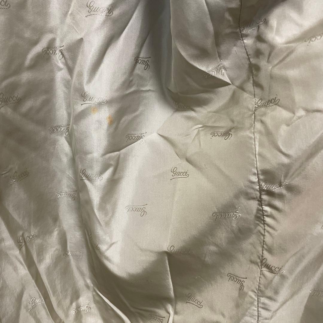 【GUCCI】フード付き ウールカシミヤ混コート ベージュ 42