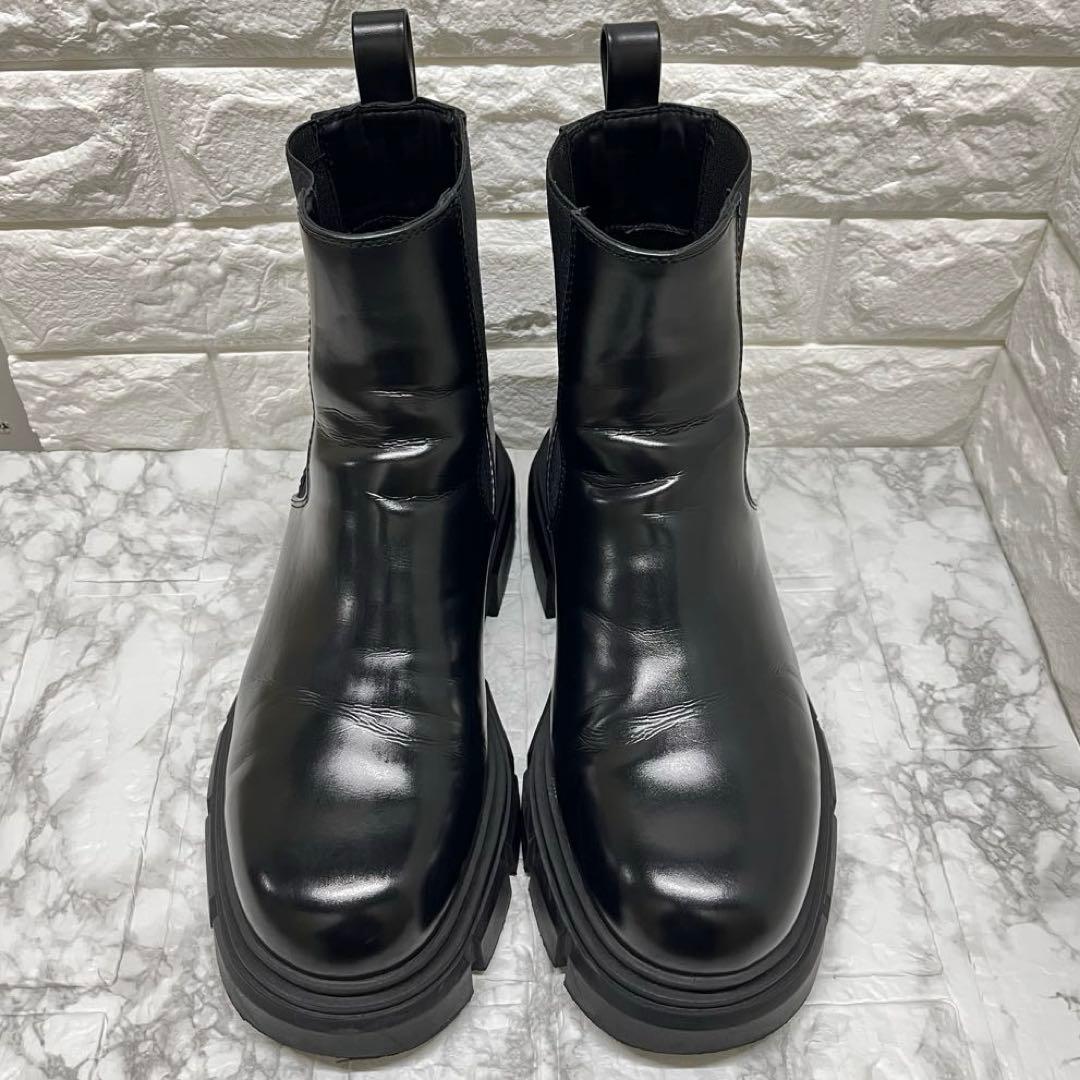 良品✨早い者勝ち✨ZARA❣️チェルシーブーツ 42 黒 厚底 サイドゴア