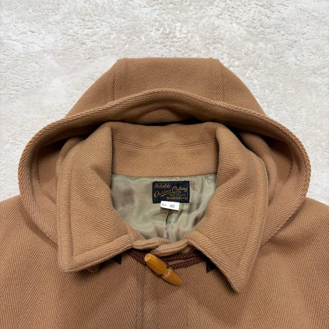 【極美品】ワーカーズ WORKERS ダッフルコート ヘリンボーン ベージュ L