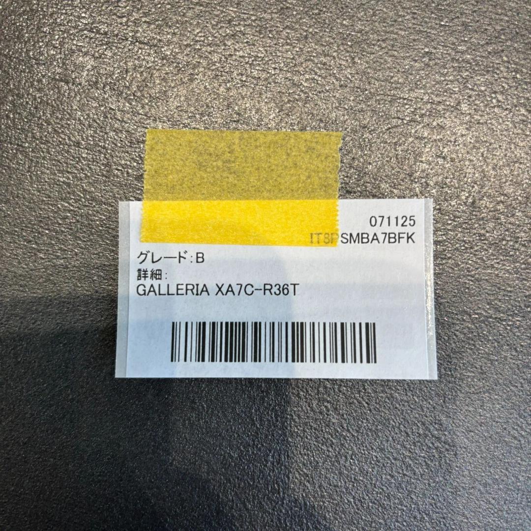 ガレリア　XA7C-R36T 16GB　No2966