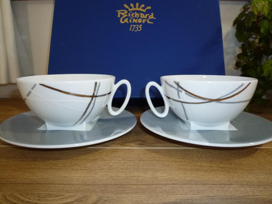 リチャードジノリ メトロポール カップ＆ソーサーと 深皿