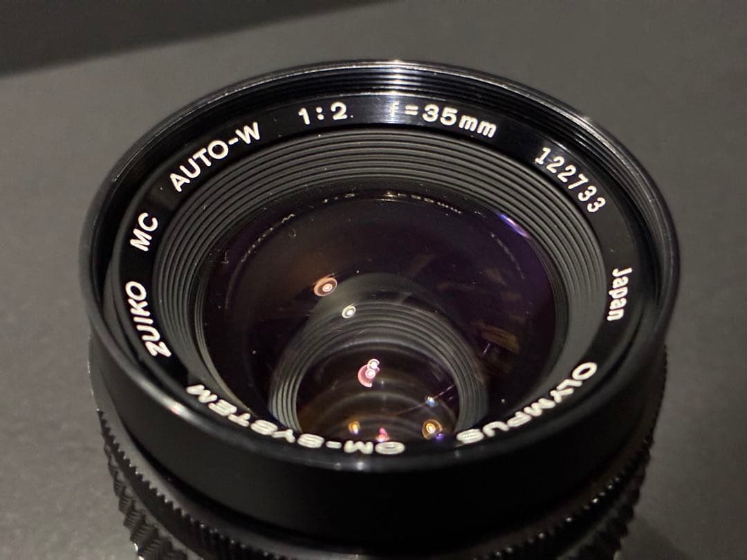 オリンパス MC AUTO-W zuiko 35mm f/2 フード付き