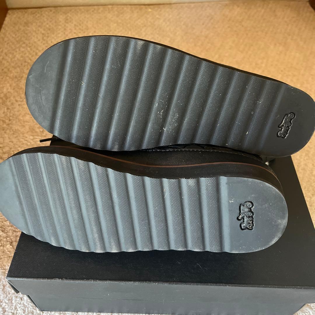 コーチ シグネチャー柄ブラックショートブーツ