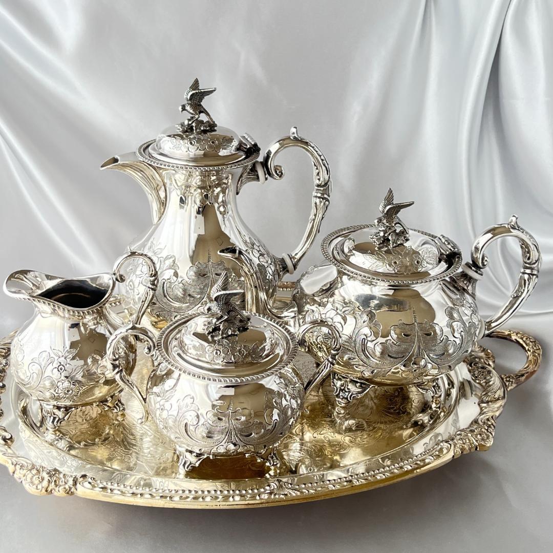 【John Turton】 ファルコンのティーセット 4点 ティーポット/ジャグ