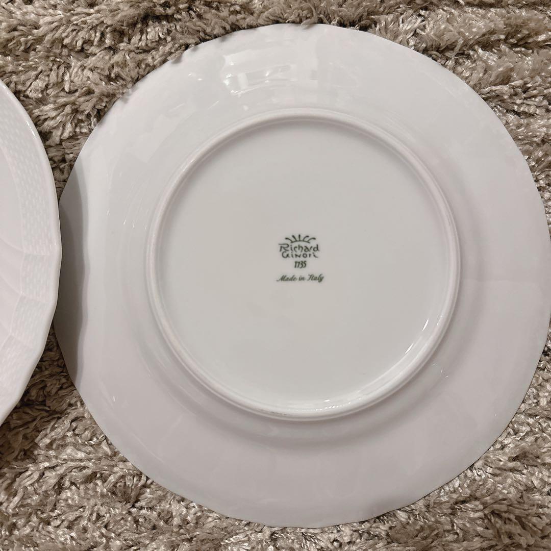 【新品】Richard Ginoriリチャードジノリ 白い磁器皿 2枚セット