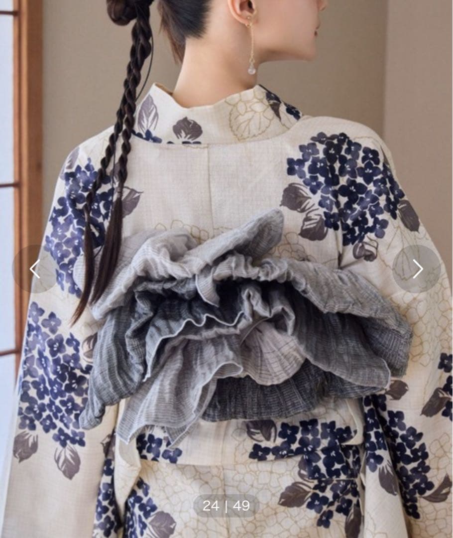 hinari 浴衣 ブルー