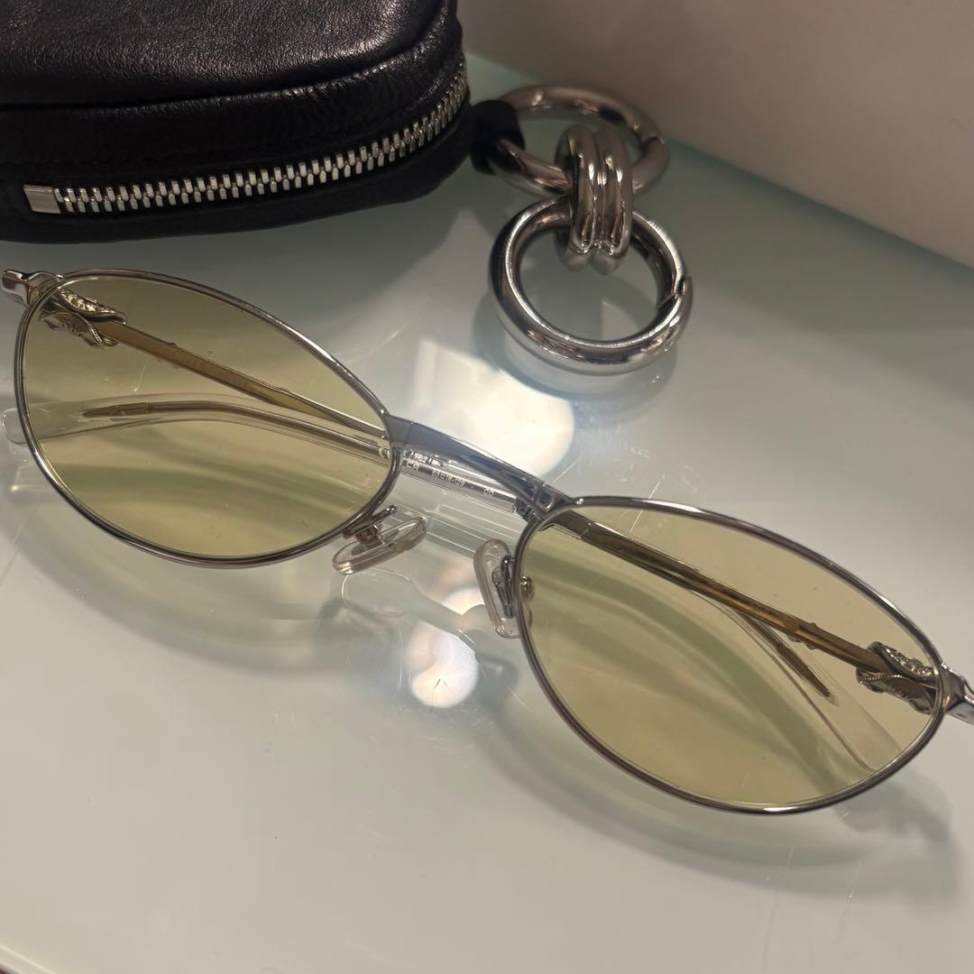 ジェントルモンスター メタルフレーム 折りたたみカラーサングラス 眼鏡 シルバー