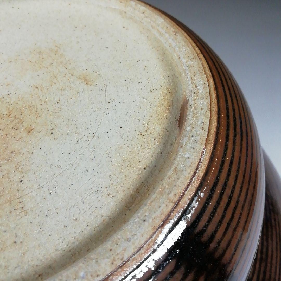 Ｔ６８０　水指　『膳所焼』『箪瓢水指』『淡海ぜぜ 陽炎園 造』　共箱　茶道具