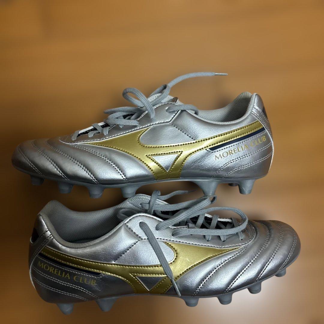 Mizuno Morelia Club シルバー/ゴールド スパイク