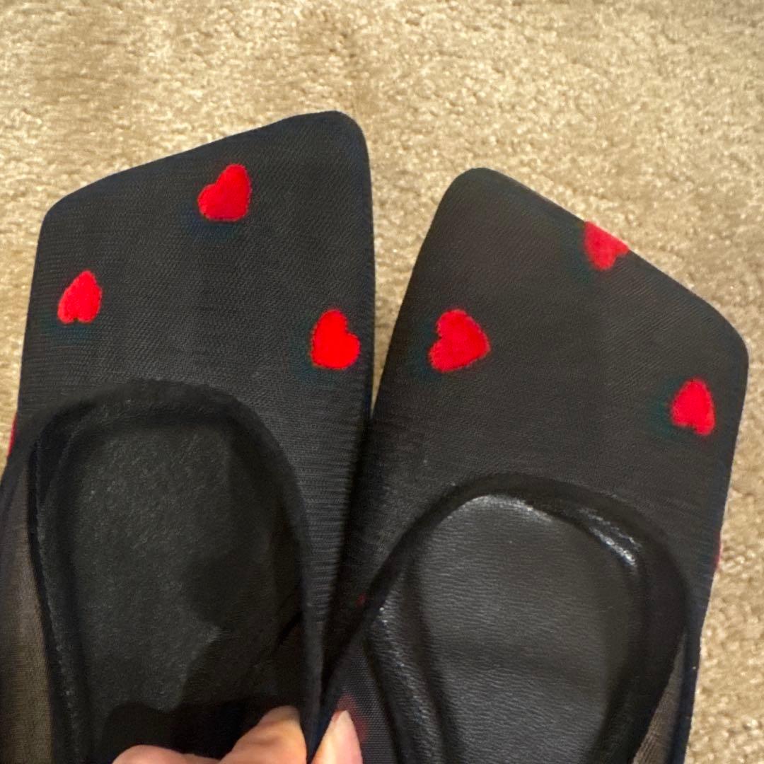 大幅お値下げ　美品　PIPPICHIC ハート　フラット　バレエシューズ　36