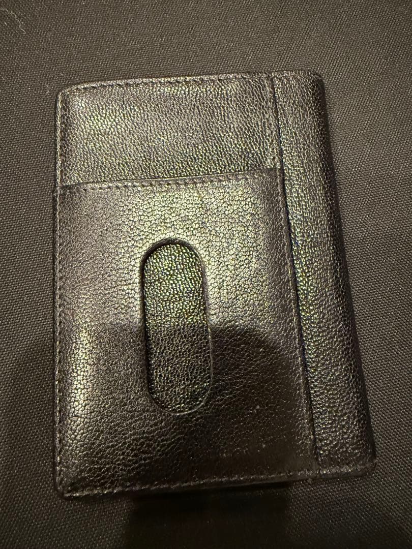 CHANEL ブラックレザー名刺入れ