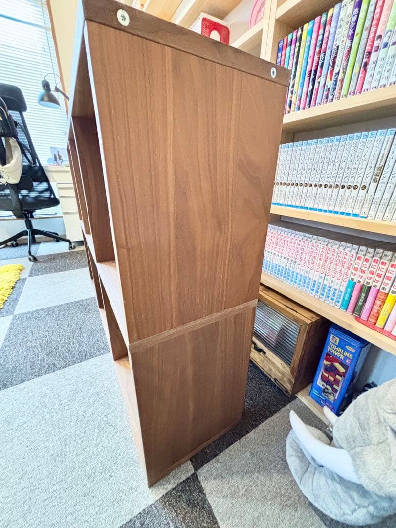 MUJI無印良品　スタッキングシェルフ3段×2列　ウォールナット材