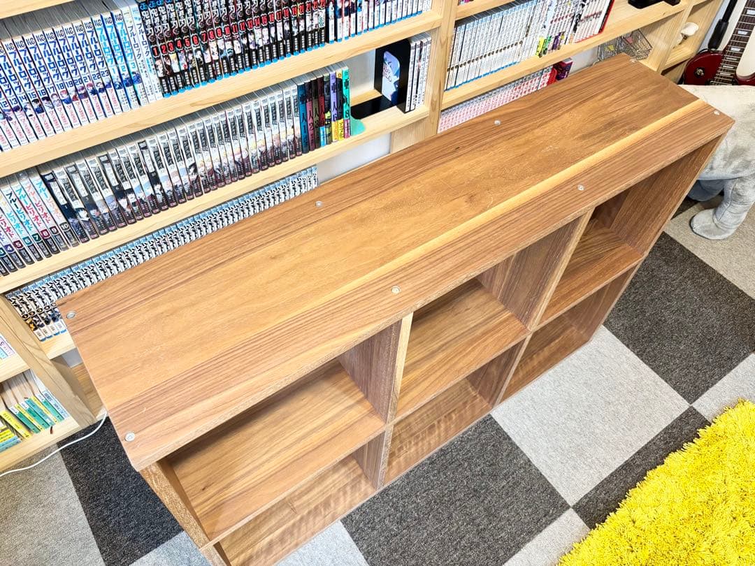 MUJI無印良品　スタッキングシェルフ3段×2列　ウォールナット材