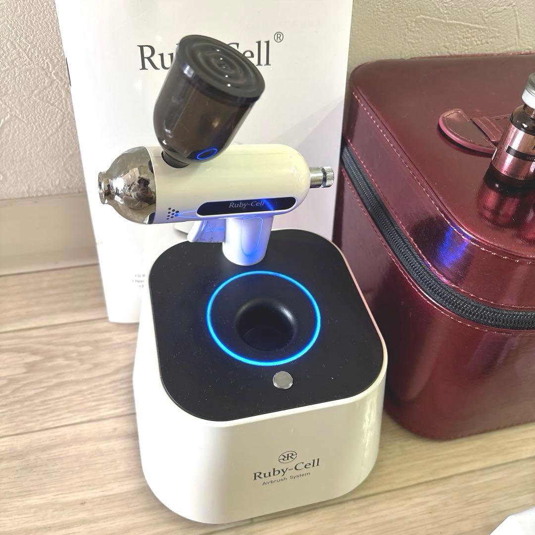 Ruby-Cell エアブラシ 美顔器 収納ケース付き セラム9本 訳あり