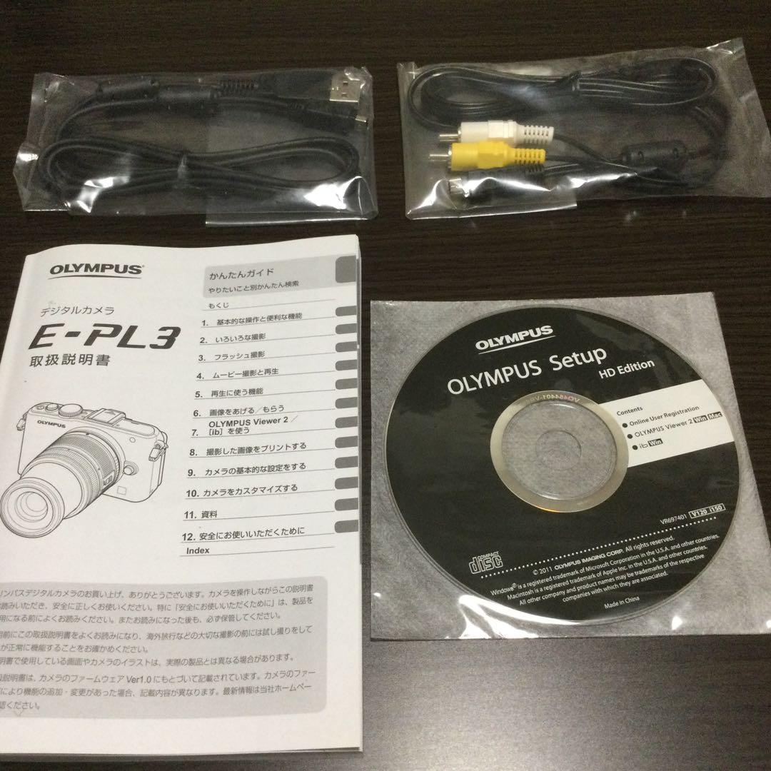 OLYMPUS E-PL3 マイクロ一眼カメラ ダブルズームキット ブラック