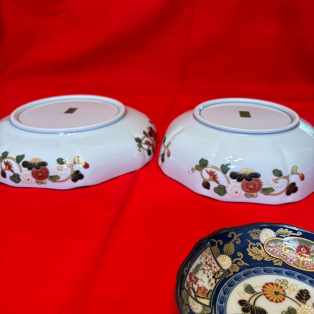 有田焼 仁祥窯 献上古伊万里・八角大皿 大鉢・八角取り皿5枚 計7点セット