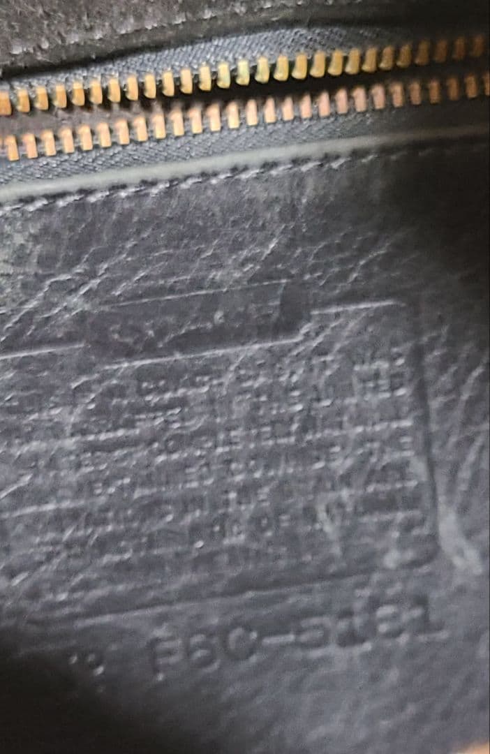 COACHコーチヴィンテージレザーバック黒5181