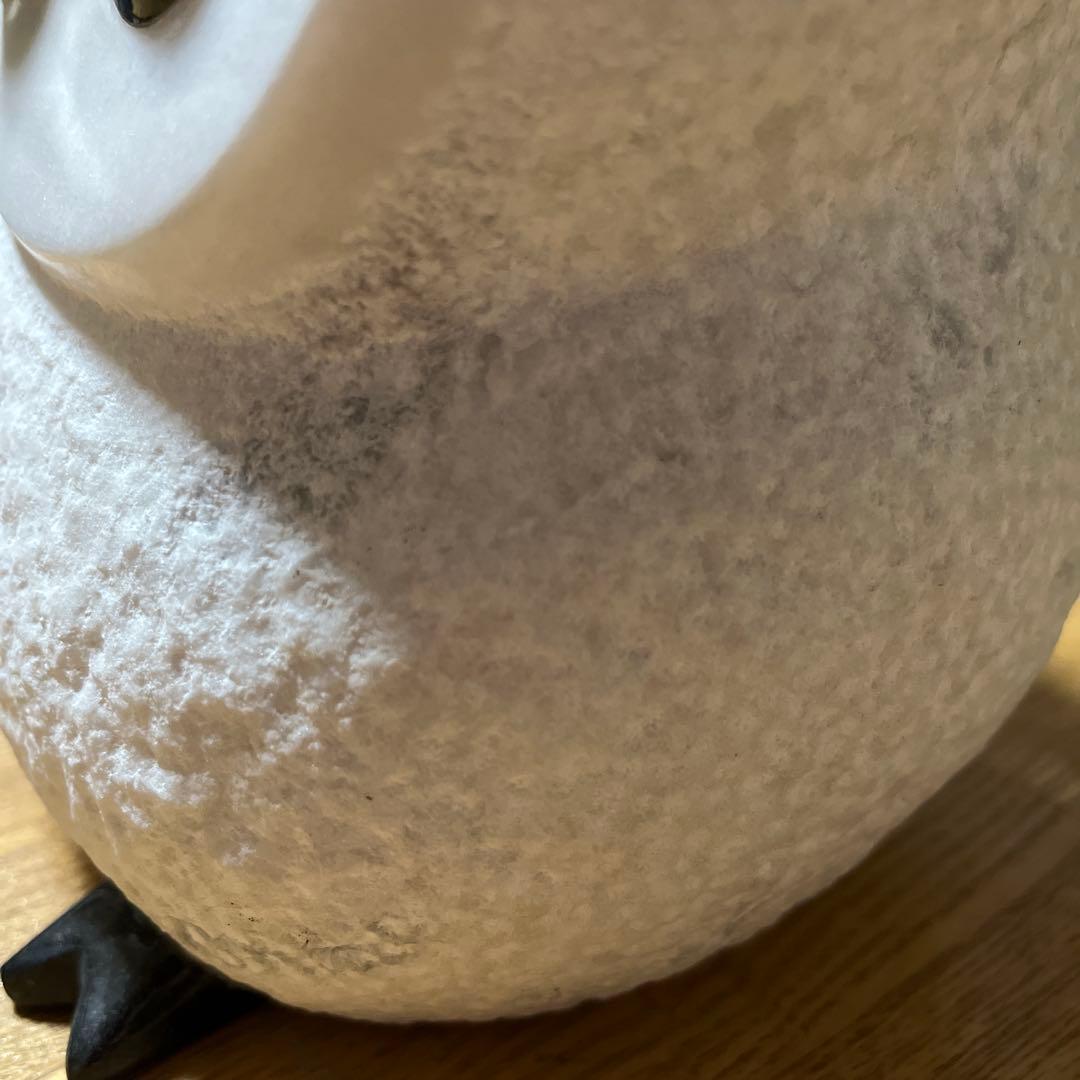 K63 ふくろう 大理石 梟 モノクロ 置物 石 縁起物　オブジェに