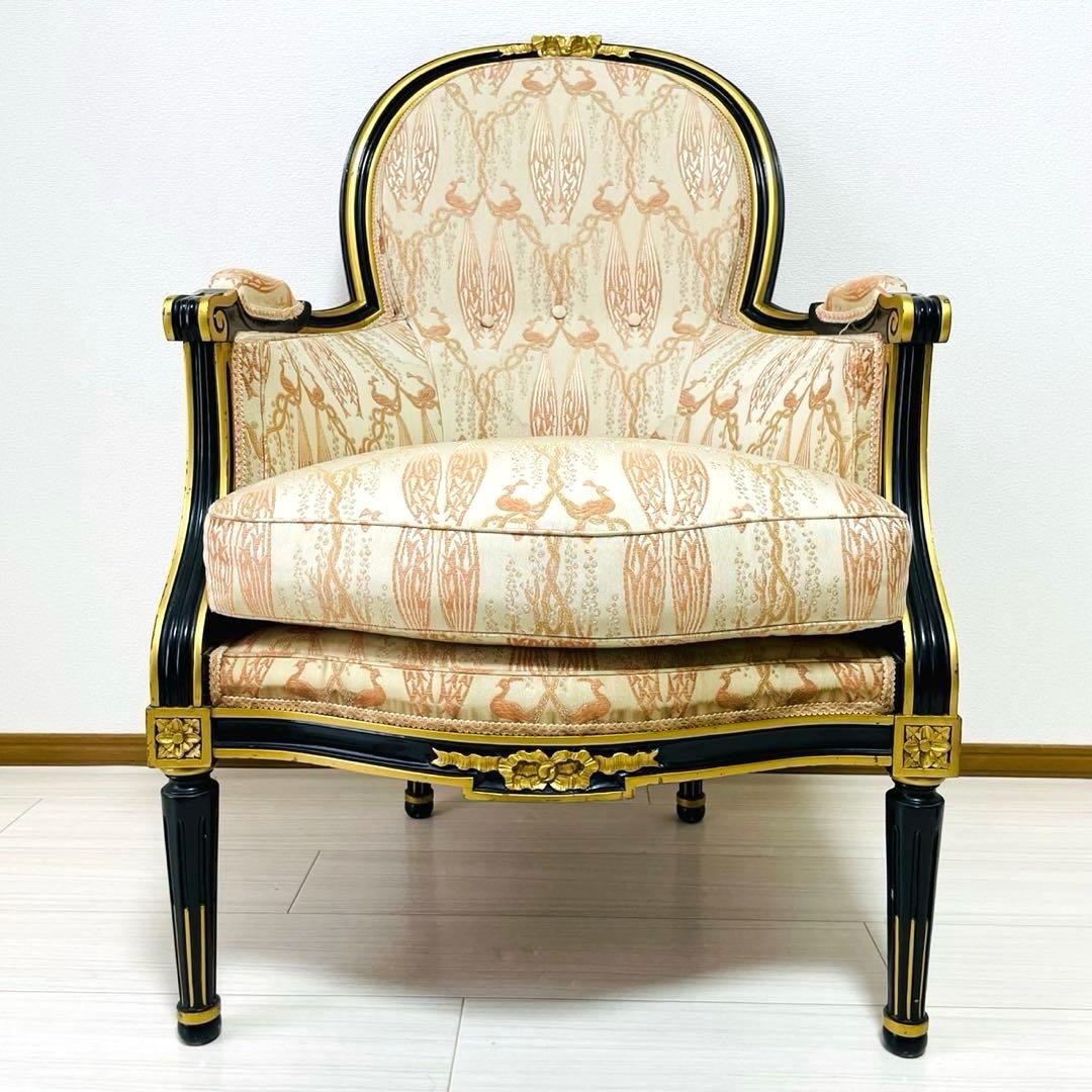 最高級　メローニフランチェスコ　ロココ様式　一人掛けチェア　イタリア製
