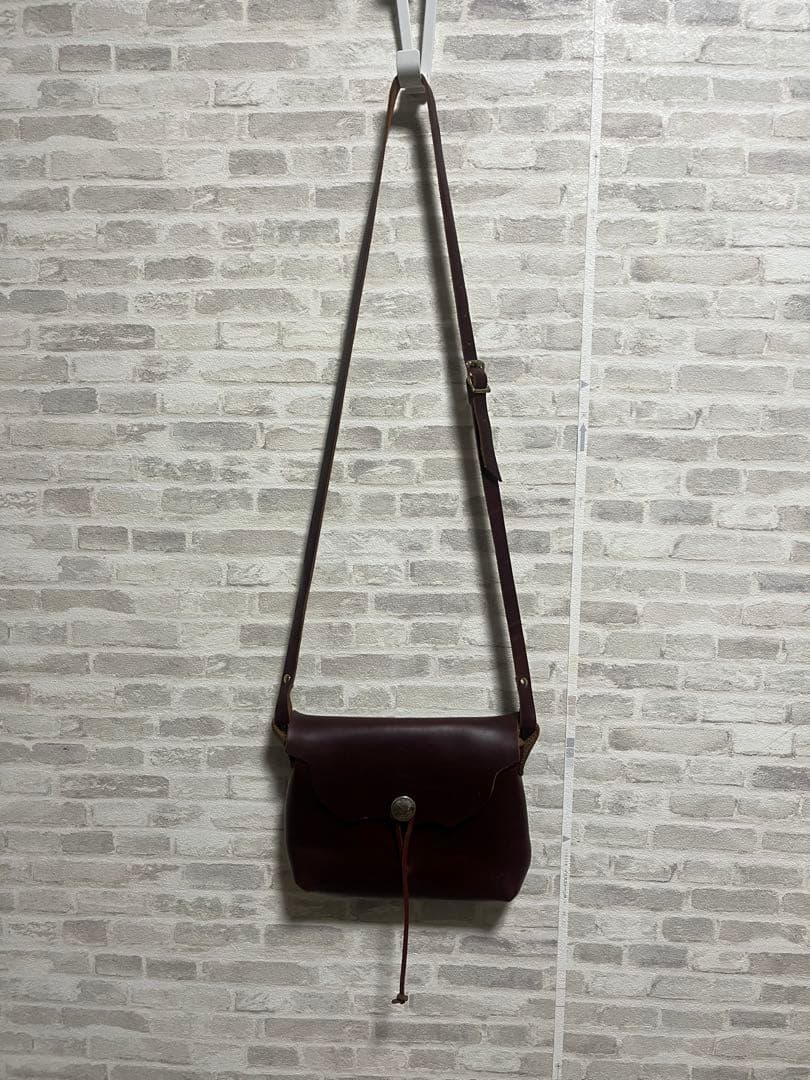 namnamフェルナンドレザー　ショルダーバッグ　バーガンディ レザー