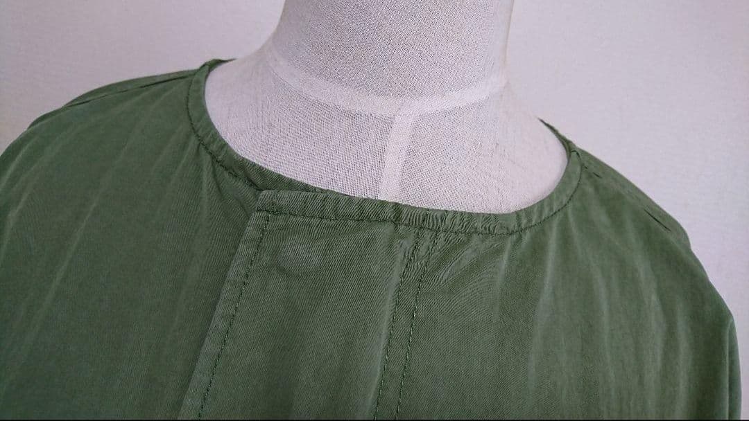 【美品・未使用】ジャーナルスタンダードレリュームノーカラーモッズコート〈カーキ〉