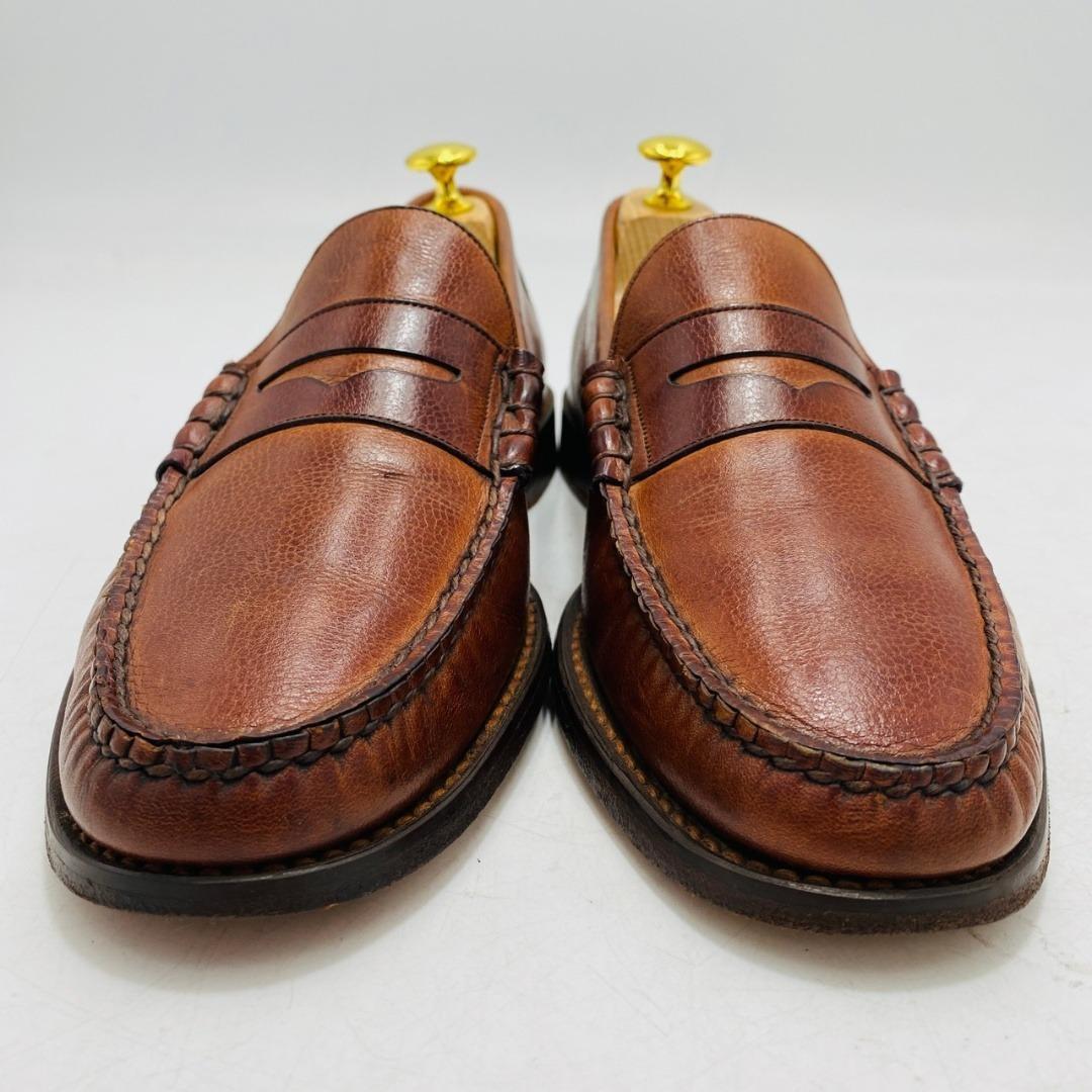 FLORSHEIM ローファー レザー シボ革 7 ブラウン メンズ