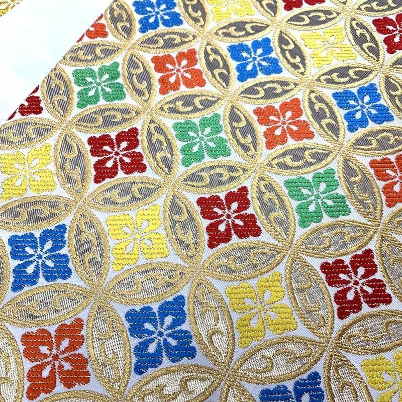 502ag13■七五三 川島織物 7歳 全通袋帯 ハーフ成人式 花菱文■美品