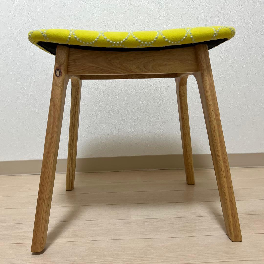 ミナペルホネン スツール タンバリン 細脚 【イエロー/グレー】 オットマン