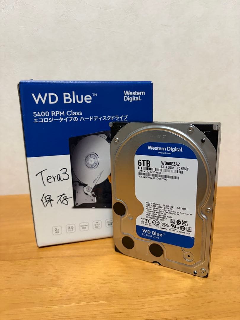 外付けハードディスク・ドライブ Western Digital WD60EZAZ Blue 6TB HDD
