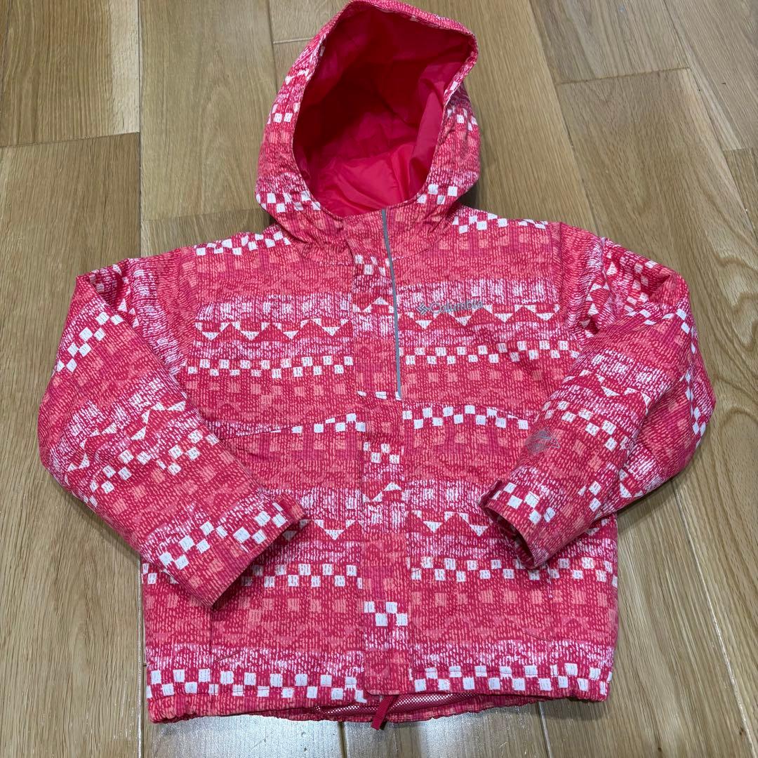 【美品】コロンビア キッズ スキーウェア 上下セット XXS 110cm ピンク