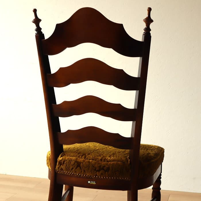 ヴィンテージ カリモク ダイニングチェア レトロ ベロア 鋲打