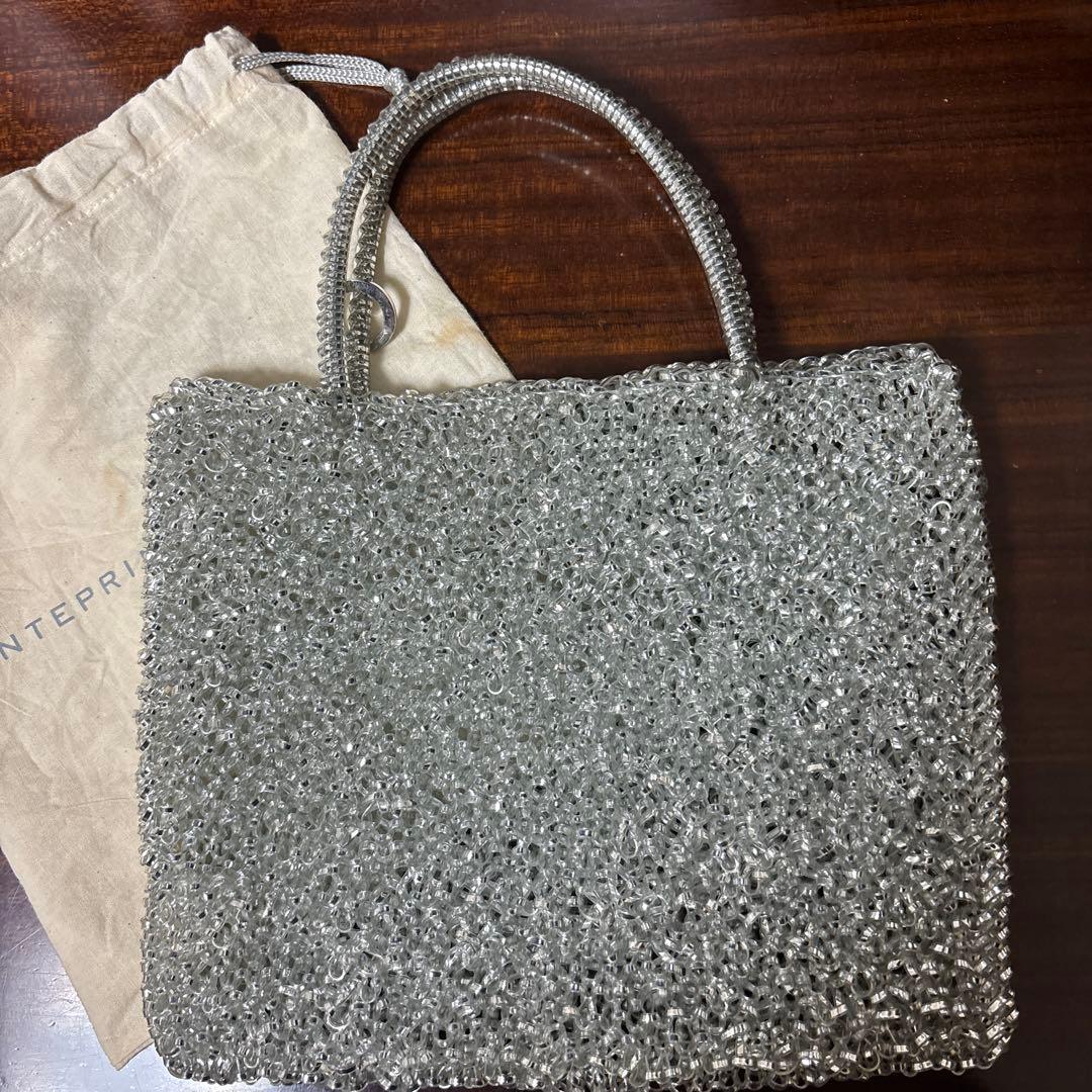 アンテプリマ ANTEPRIMA ワイヤーバッグ リボンシルバー　美品　最終価格