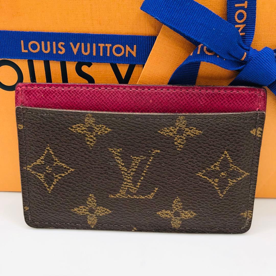 ルイヴィトン✨モノグラム フューシャ ポルトカルト サーンプル 名刺入れ ピンク