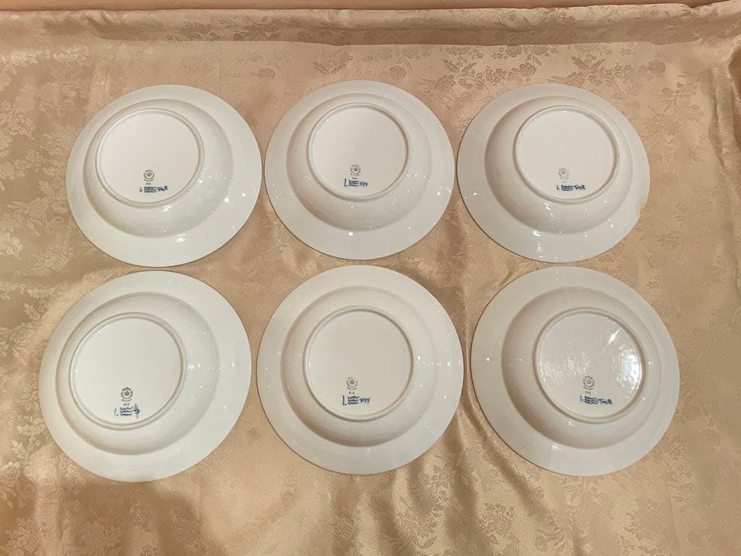 ロイヤルコペンハーゲン ブルーブルーテッド　深皿 24cm 6枚セット