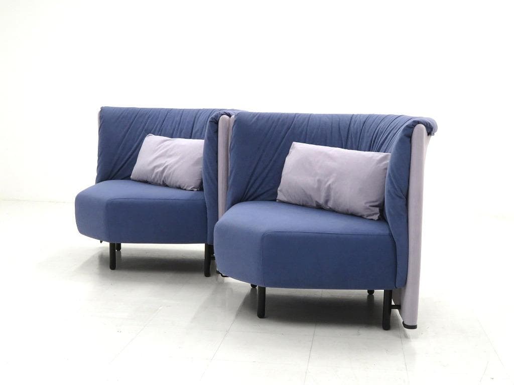 カッシーナ　ビンテージ　ポストモダン　サンパン　2人掛けソファ　ラブソファ