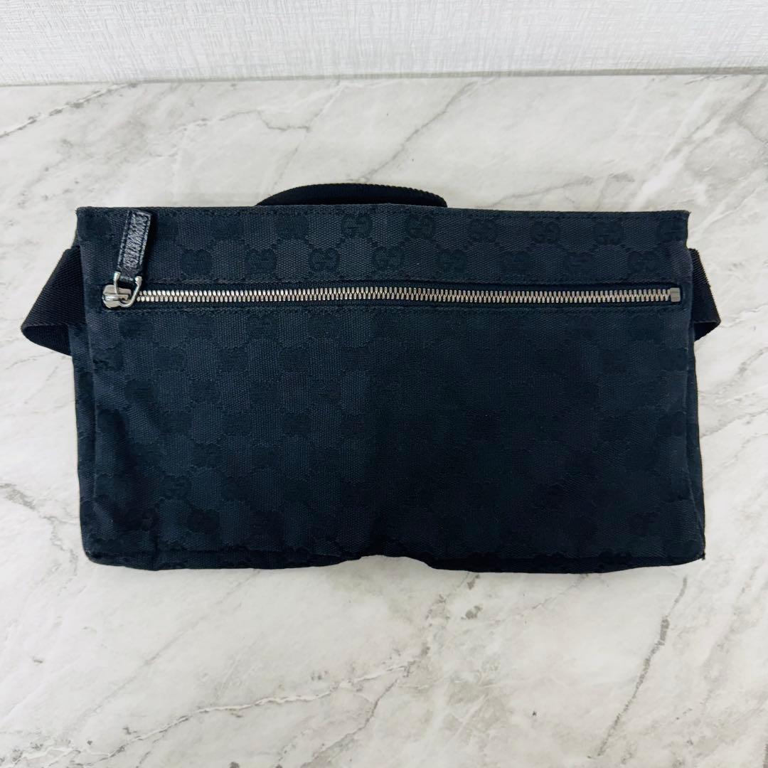 ✨GUCCI✨グッチ✨GG柄✨ロゴ✨ブラック✨ヴィンテージ✨ウエストポーチ✨