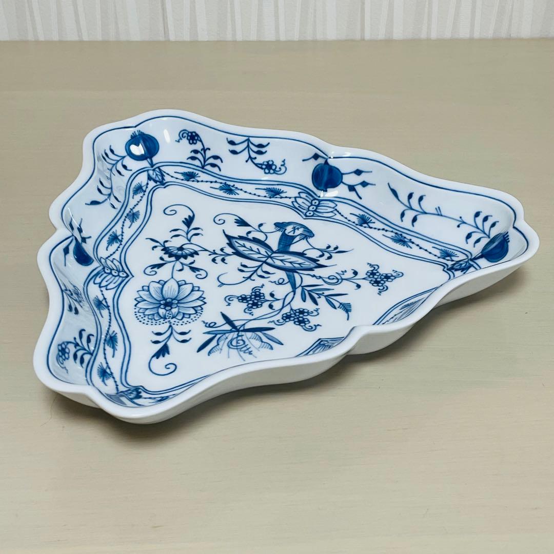 未使用 Meissen マイセン ブルーオニオン トライアングル プレート 三角