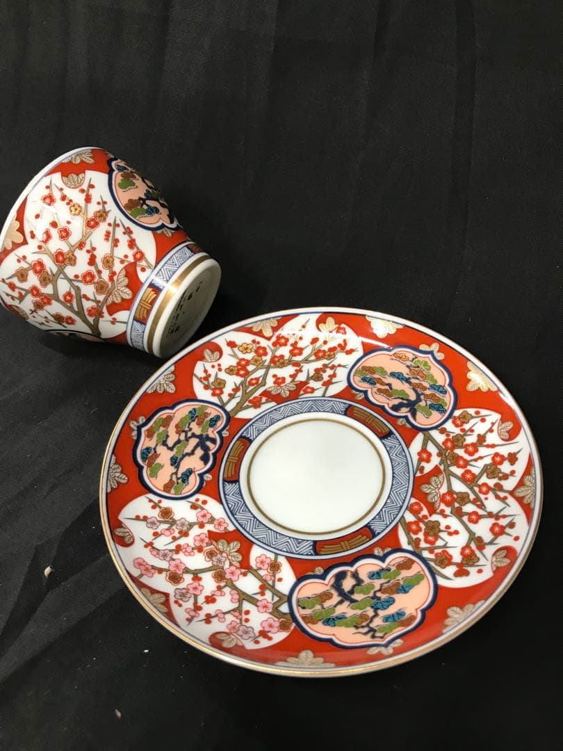 値下！【美品】古賀秀行　金彩伊万里　花伝十二ヶ月　C&S 12P