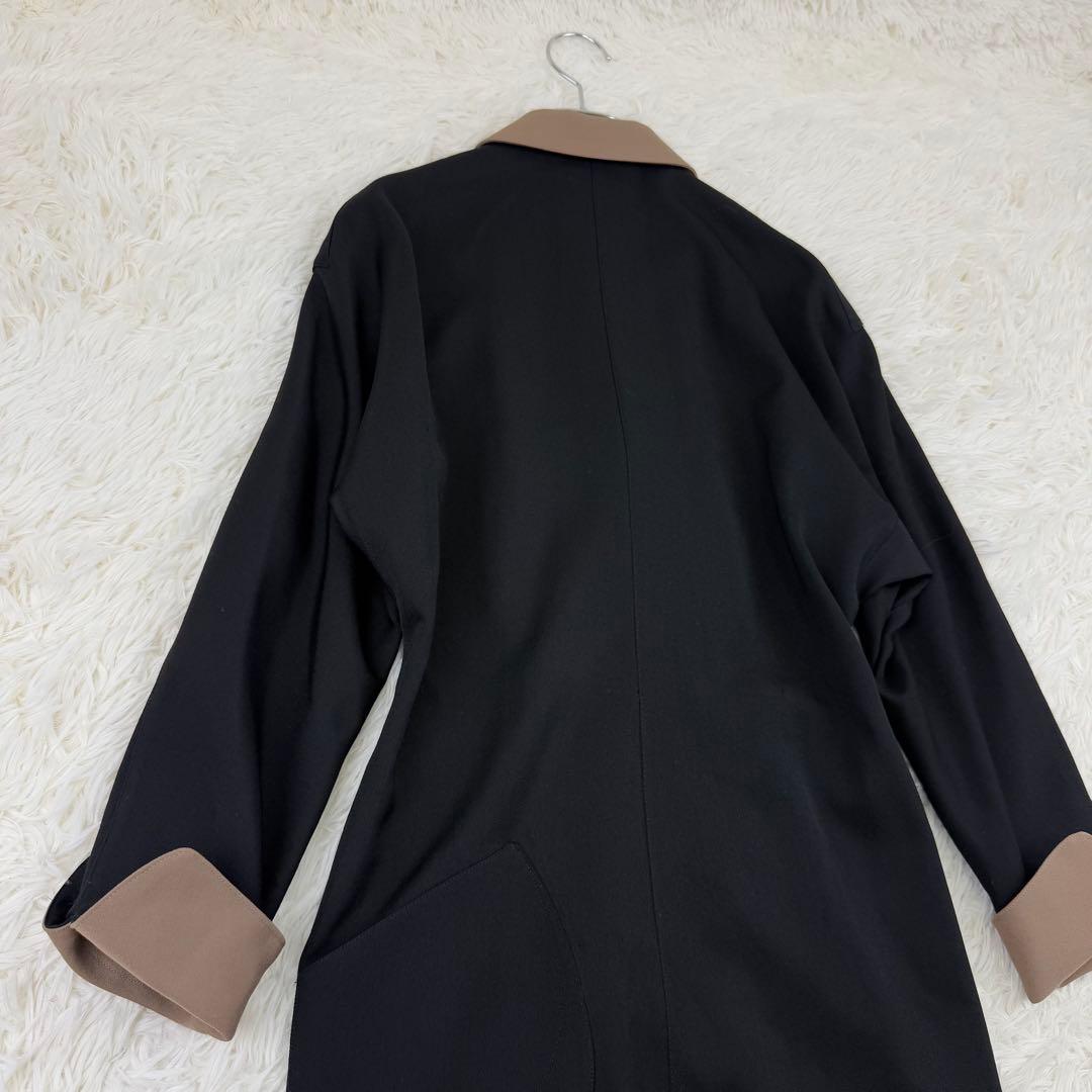 美品 ティエリーミュグレー オールド コート ウールギャバジン ワンピース 黒