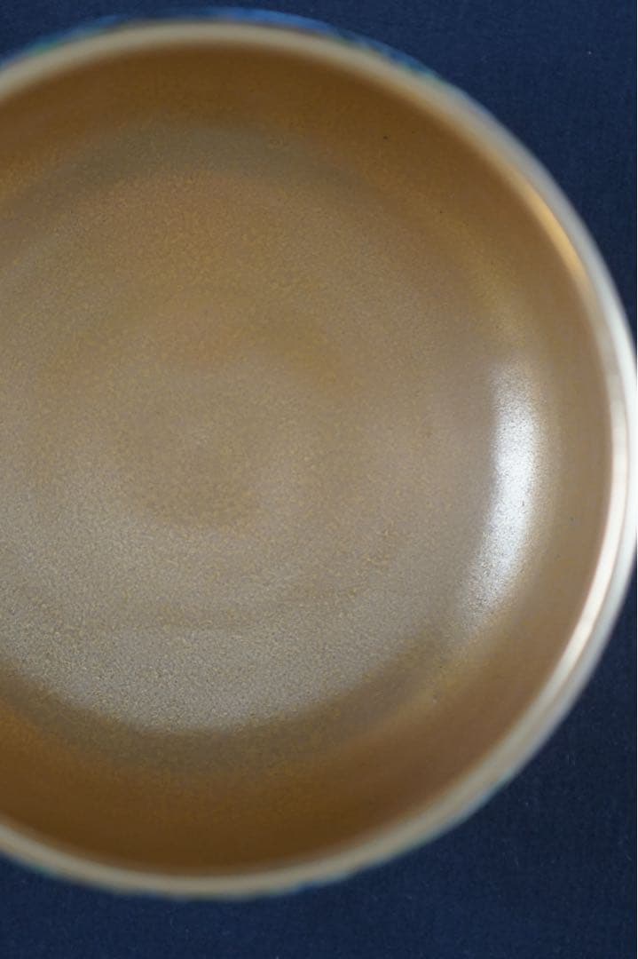 九谷窯 名工 長谷川翠光 作 金彩 竹絵 茶碗 共箱 茶道具